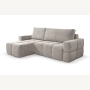 Fumo Komfortowa sofa narożna pikowana Tkanina Onega 14